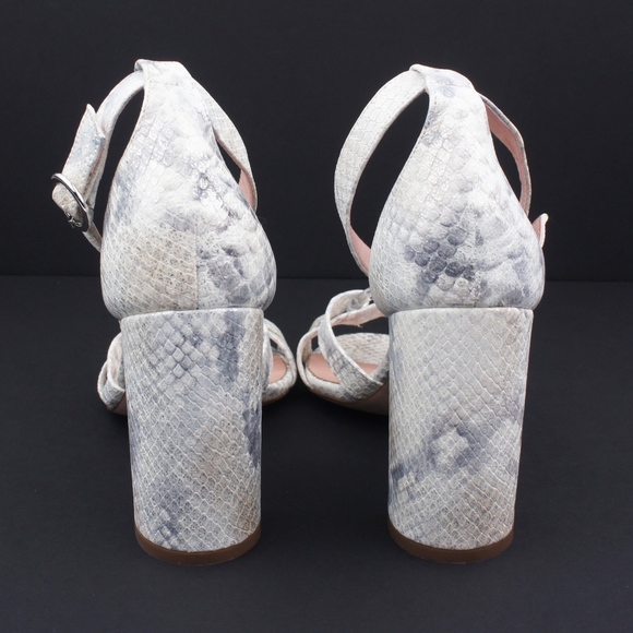 New JCREW Stella Heels Metallic Snakeskin Leather - Picture 7 of 7